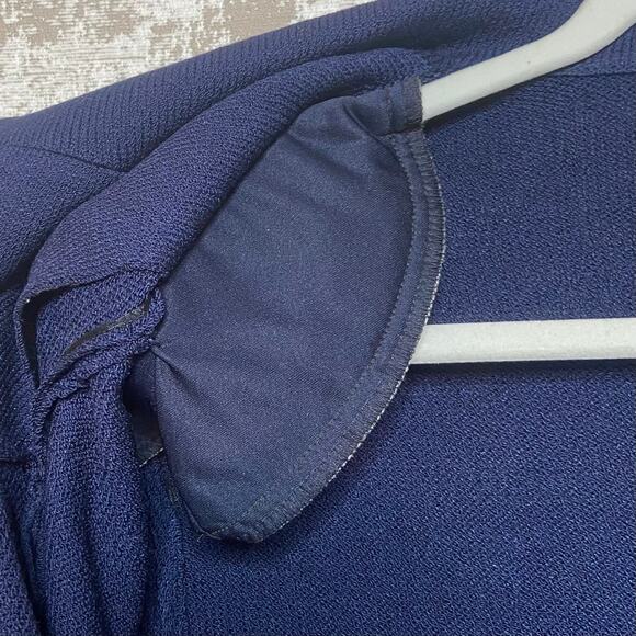 St. John Sportswear Crop Military Knit Jacket in Navy - Picture 6 of 6